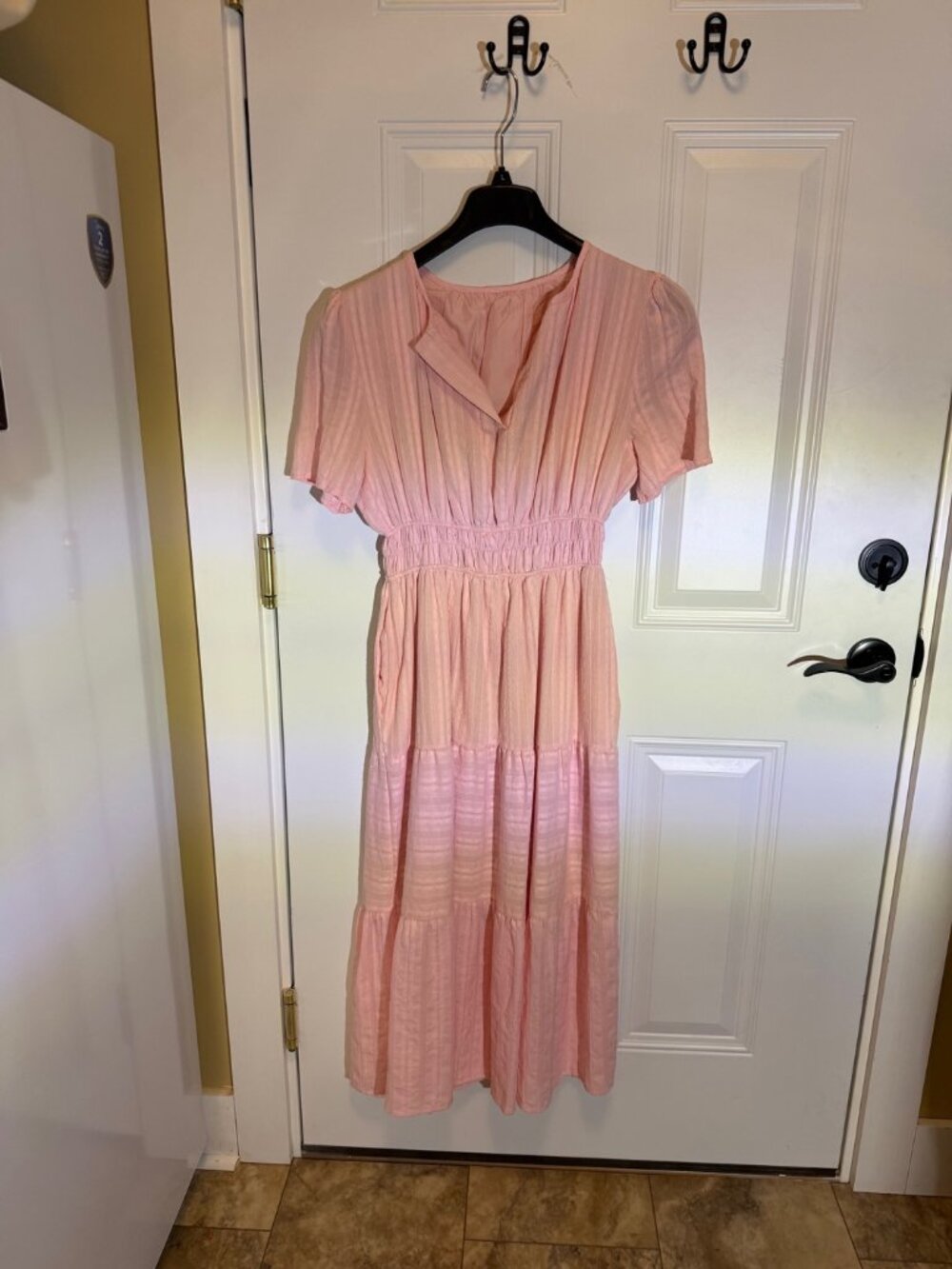 Blush Pink Crinkle Dress